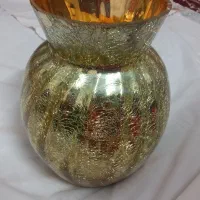 گلدان شیشه ای طرح برنز طلایی|صنایع دستی و سایر لوازم تزئینی|کرج, شهرک جهاننما|دیوار