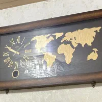 ساعت دیواری نقشه جهان