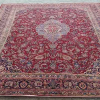 فرش قالی دستباف گل برجسته قدیمی