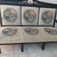 مبل سلطنتی کلاسیک ۷ نفره|مبلمان خانگی و میز عسلی|ایوان, |دیوار