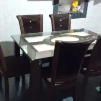 میز نهار خوری ۶ نفره|میز و صندلی غذاخوری|صحنه, |دیوار