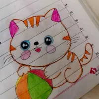 نقاشی دفتر مشق و ریاضی