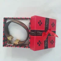دستبند چرم طلا