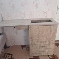 میز چرخ خیاطی آسانسوری تاشو (به همراه صندلی)