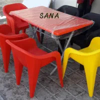 میز پلاستیکی صندلی ناهار خوری مجلس باغ کافه