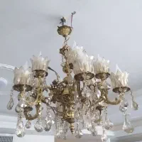 لوستر برنج 12شعله تخفیف داره فقط یکی 8.500.000