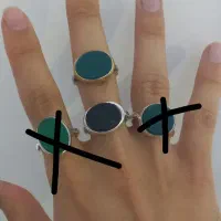 ۲ عدد انگشتر نقره رکاب طرح صفوی