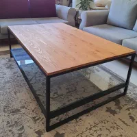 میز جلو مبلی چوب و فلز|مبلمان خانگی و میز عسلی|پردیس, فاز ۱۱|دیوار