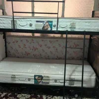 تخت فلزی و چوبی دو طبقه|تخت و سرویس خواب|اراک, |دیوار