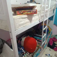 فروش تخت خواب دو نفره و دو طبقه با کفی فلزی،ویترین