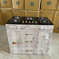 اجاق گاز بدنه چوبی mdf صفحه شیشه