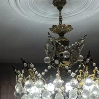 لوستر کریستال و برنز|لوستر و چراغ آویز|کرج, باغستان|دیوار