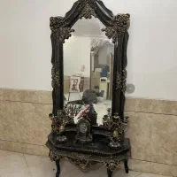 آیینه و جا شمعدانی