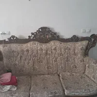 مبل ۹ نفره چوب گردو به همراه میز و دوعسلی|مبلمان خانگی و میز عسلی|ساری, |دیوار