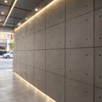 دیوارپوش بتن پلیمری نما مدل اکسپوز چهار دکمه