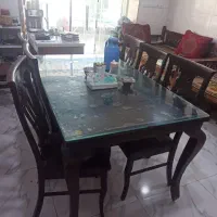 میز غذاخوری شش نفره. جنس چوب|میز و صندلی غذاخوری|پارسیان, |دیوار