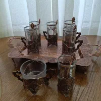 ست چایی خوری گالش روکش مسی خارجی لوکس