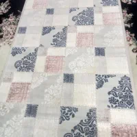 گلیم فرش4متری 500شانه(پازیریک کاشان)طوسی فانتزی نو