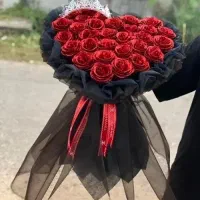دسته گل روبانی