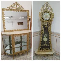 آینه وکنسو ل وساعت تمام برنج