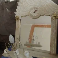 آینه و شمعدان تکی سنگی مرمر