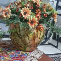 گل با گلدان