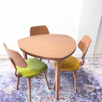 میز نهارخوری سه نفره با چوب راش گرجستان