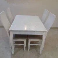 میز و صندلی چهار نفره چوبی