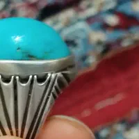 انگشتر‌کلکسیونی‌‌یاقوت‌سرخ‌‌وفیروزه‌مغز‌درشت‌|جواهرات|سمنان, |دیوار