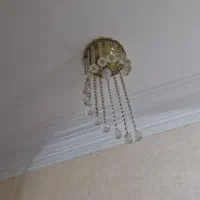 لوستر برنجی ۸ شاخه  با دو عدد دیوار کوب برنجی|لوستر و چراغ آویز|ساری, |دیوار