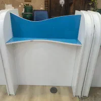 کانتر دفتر هواپیمایی.هایگلاس.پایه ها دوبل با کشو|دفتر کار|مشهد, عیدگاه|دیوار