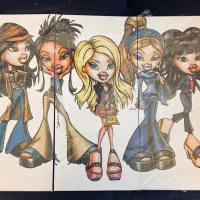 تابلو سه تیکه باربی|تابلو، نقاشی، عکس|کرمان, |دیوار