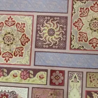 گلیم فرش 6 متری گل برجسته