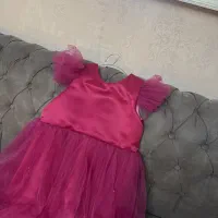 پیراهن مجلسی عروسکی فقط یک بار پوشیده شده|کفش و لباس بچه|تهران, تهرانپارس غربی|دیوار