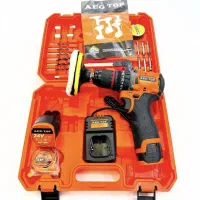 دریل شارژی چکشی ۲۴ ولت براشلس ضدآب AEG سه نظام ۱۳