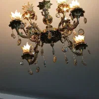 لوستر شاه عباسی ۴ شاخه ۸ شعله|لوستر و چراغ آویز|مشهد, شهرک لشکر (شهرک غرب)|دیوار