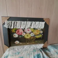 دستبافت گل رز هدیه روز مادر|تابلو فرش|تبریز, |دیوار