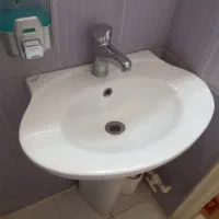 روشویی چینی مروارید مدل رویال و شیر اهرمی سالم