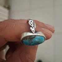 انگشتر فیروزه نیشابور اصلی با رکاب پر کار