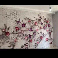 نقاش ساختمان نصاب کاغذ دیواری پوستر و کابینت|خدمات پیشه و مهارت|کازرون, |دیوار