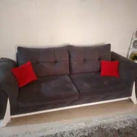 مبل هفت نفره خوش رنگ چوب راش شرکتی