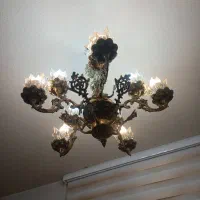 لوستر برنجی 5شاخه|لوستر و چراغ آویز|اراک, |دیوار