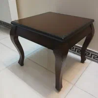 میز عسلی چوبی و یک عدد صندلی مدل کتابخانه ایی