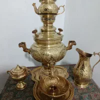 سماور ذغالی با تمام وسایل