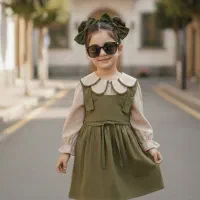 ست دوتیکه شومیز و سارافون دخترانه