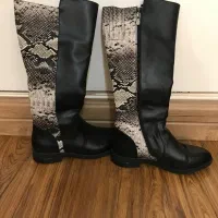 بوت بلند مشکی سفید پوست ماری سایز ۳۷|کیف، کفش، کمربند|تهران, امانیه|دیوار