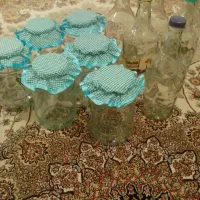 شیشه آبغوره و رب با درپوش پارچه ای