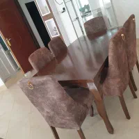 میز ناهارخوری ۶ نفره + ۶ عدد صندلی چستر