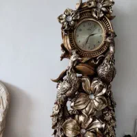 ساعت ایستاده پلی استر طرح طاووس