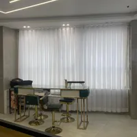 دو عدد پرده حریر  سفید